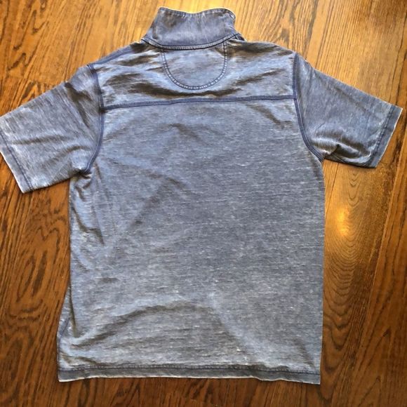 AGE OF WISDOM Mens Navy Blue Soft Short Sleeve Polo Shirt Size Large - Picture 4 of 5